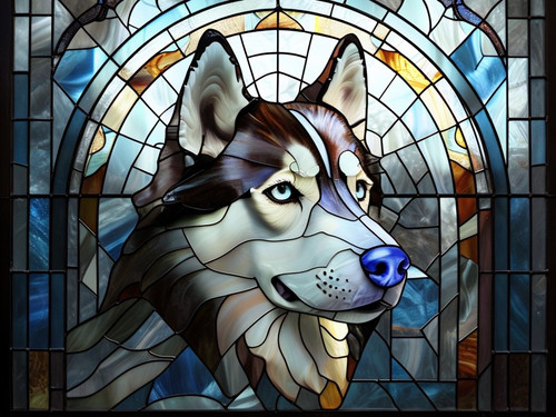 Siberian husky stained - siberian,