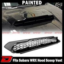 Fits 22-25 Subaru WRX VB 5th 4D/5D Painted Black Front Hood Scoop Vent Cover Set