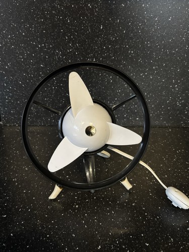 Vintage black white desk - vintage, fan