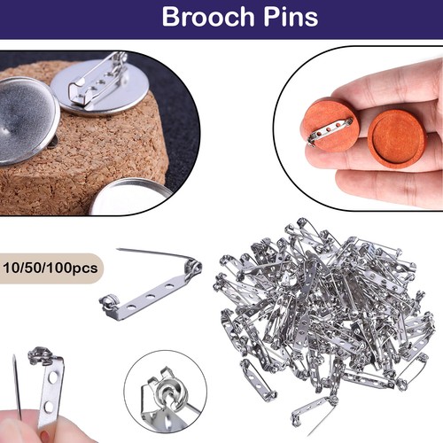 Brooch fasteners clips - clips, silver