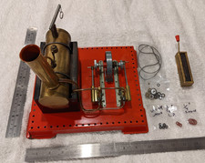 VINTAGE MAMOD EARLY SE3 TWIN CYLINDER STATIC STEAM ENGINE WITH BURNER and SPARES