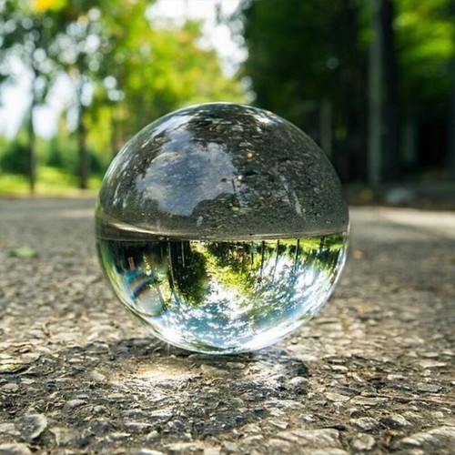 Clear crystal ball - clear, lens