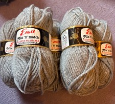 🧶 250g Emu Mix ’n’  Match Double Double wool yarn shade Grey