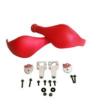HG47 RED HAND GUARDS PROTECTORS FOR BASHAN BS200S-7 200CC ROAD LEGAL  QUAD BIKE