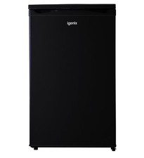 Larder Fridge, Under Counter, 131 Litre, Reversible Door, Black, Igenix IG255B