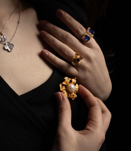 Sterling silver 925 with gold