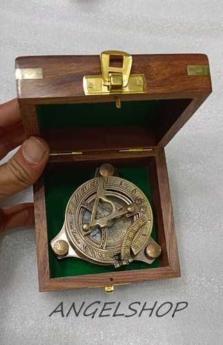Nautical brass sundial pocket