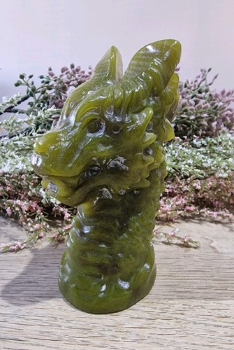 Nephrite jade crystal dragon - jade,