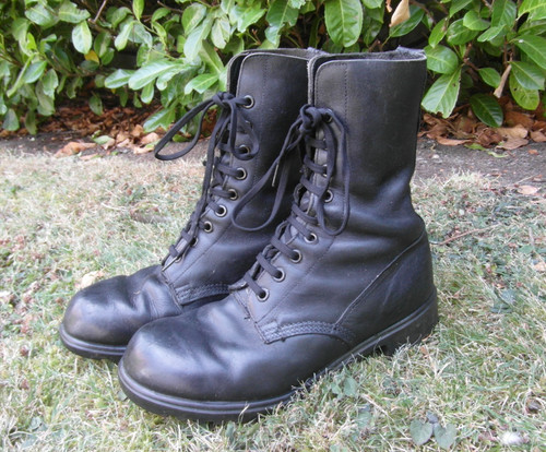 British army black boots - army,
