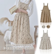 Women Cotton Dress Cross Back Apron Floral Housework Garden Florist Baking Wrap