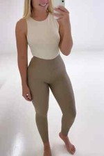 Women's High Waist PU Faux