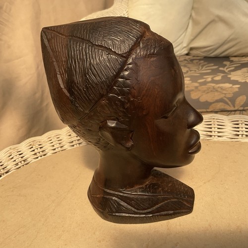 Vtg african hardwood - hardwood, carved
