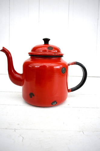 Vintage rustic red - red, polish