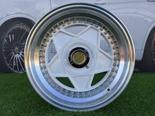 4X 15" 4X100/4X108 Ferrari Billet Style White Wheels Fits For: E30, Honda, Ford
