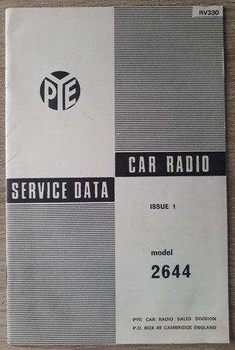 Pye 2644 car - radio, service