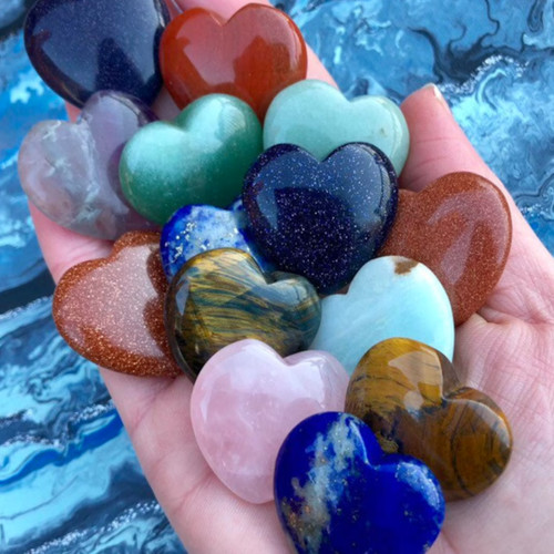 10pcs quartz crystal heart - quartz,