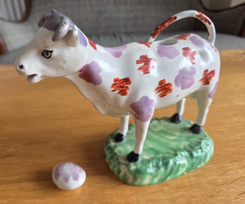 Cow creamer jug - cow, georgian