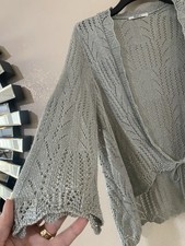 Ladies cardigan,  Shrug, Bolero, Cover Up, M & Co, Size 22 24, Silver Grey