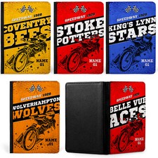 Personalised Speedway Passport Case Retro Travel ID Holder Motorbike Racing Gift