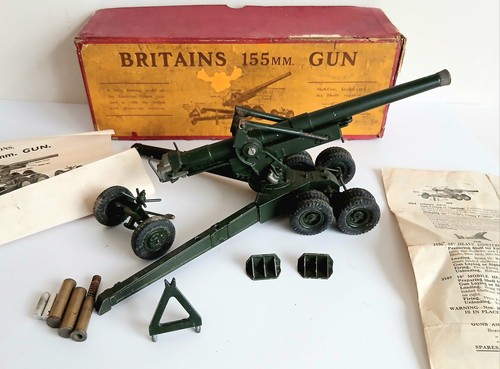 Britains 155mm gun original - 155mm, gun.