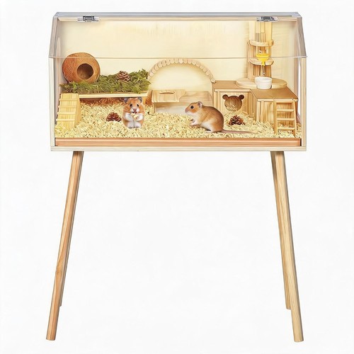 Wooden hamster habitat - hamster,