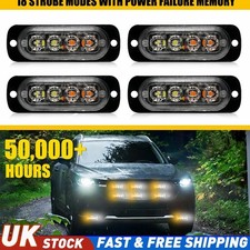 4x 4-LED Strobe Light Bar Car