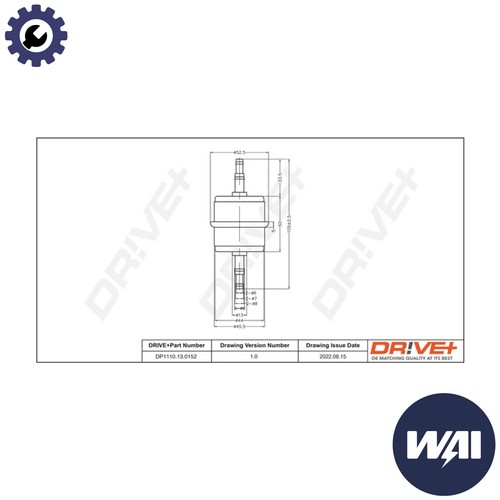Fuel filter dp1110 0152 for - fuel,