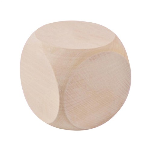 Blank wooden dice 5pcs - wooden,