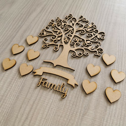 Wooden family tree mdf blank - mdf,