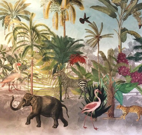 Tropical printed cotton fabric - cotton,