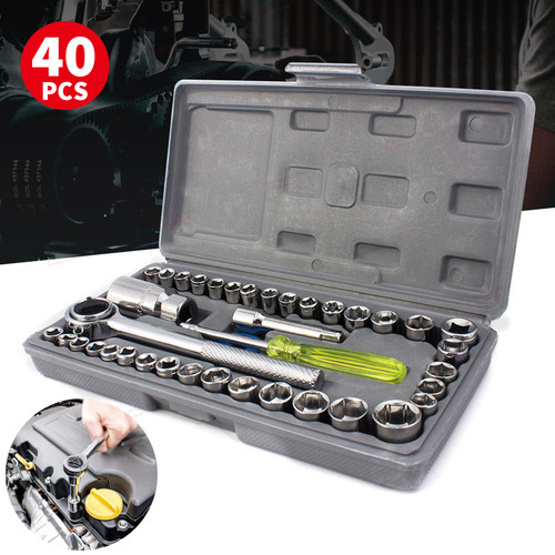 40pc socket set - 1/4", &