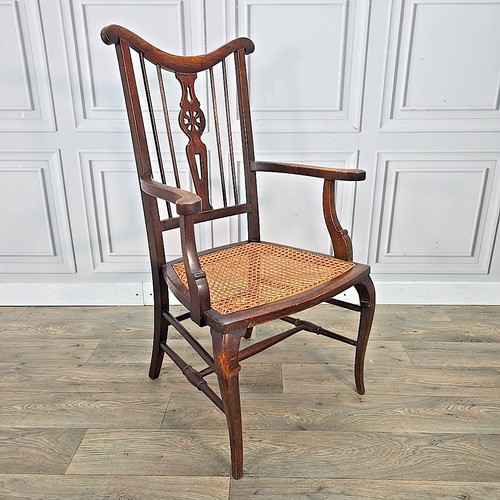 Antique mahogany elbow chair - mahogany,