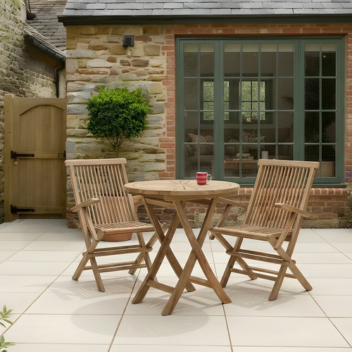 Teak folding armchairs set - folding,