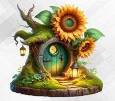 Hobbit House And Sunflower