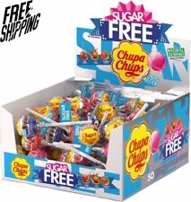 Chupa Chups Sugar Free Lollipop Display Box Cherry Cola & Strawberry Flavoured F