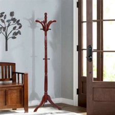 6ft Vintage Wooden Coat Rack