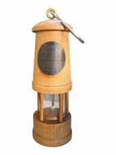 Vintage Wooden Miners Lamp