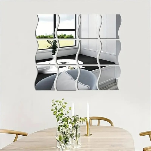 12pcs glass mirror tiles - 6/12pcs,