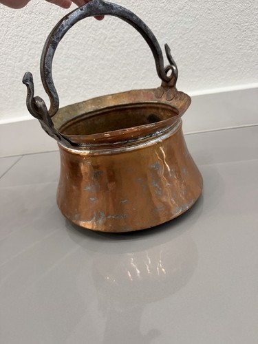 Large antique hammered copper - large,