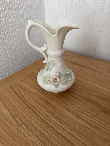 Belleek jug with embossed - jug,