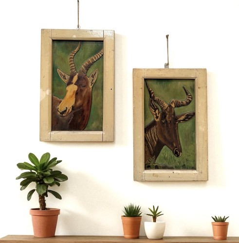 Pair vintage antique framed - pair,