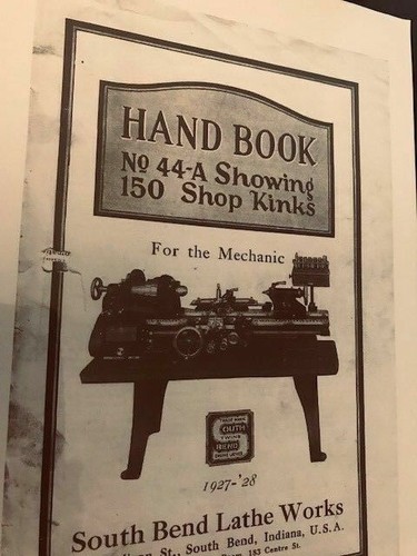 South bend lathe 1927 - south, 1927-28