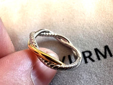 Perfect/Davld&YurmanSterling/Silver 925&18K Gold Ring, Size US 8