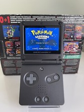 Gameboy Advance SP Black With IPS V5 Screen + 950mha Battery Mod