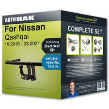 Towbar detachable for NISSAN Qashqai 2018-2021 + 13pin spec. electrical-kit FP