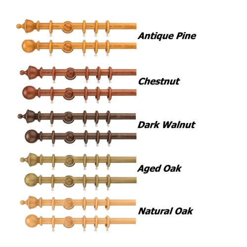 Wood curtain pole - wood,