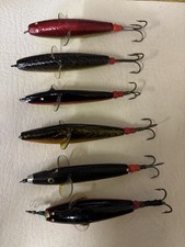 6 Vintage Trout Devon Minnows / Vintage Lures With Wire Traces - Nice Old Ones