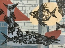 Animal Abstract Art Animals Fish Pyranha Surrealism Sea Ocean MARTIN 1955
