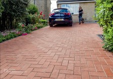 CONCRETE BLOCK PAVING MARSHALLS DRIVESYS 200X100X50MM MANOR RED MIN ORDER 3 PKS