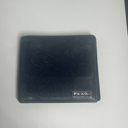 Prada leather bifold wallet - bifold,